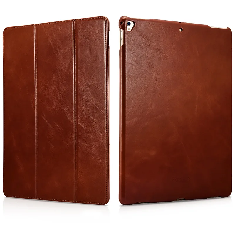 

Genuine Leather Case Folio Flip Smart Cover Auto Wake/Sleep Function Magnetic Closure Kickstand for Apple iPad Pro 12.9 (2017)