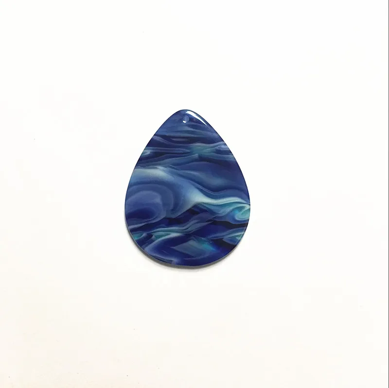 Новое поступление! 40x32 мм 50 шт./лот уксусная кислота имитация мрамора в форме капли подвески для сережек/ювелирных изделий DIY(как показано на рисунке - Цвет: royal blue