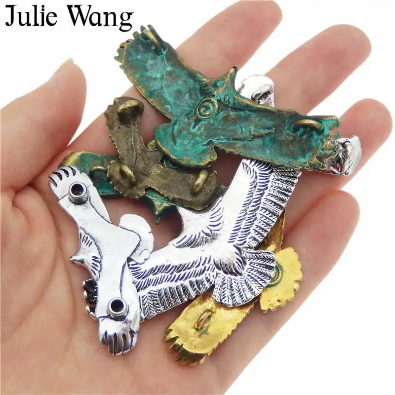 Julie Wang 7 шт. смешанные винтажные летающие амулет Орел птица ожерелье