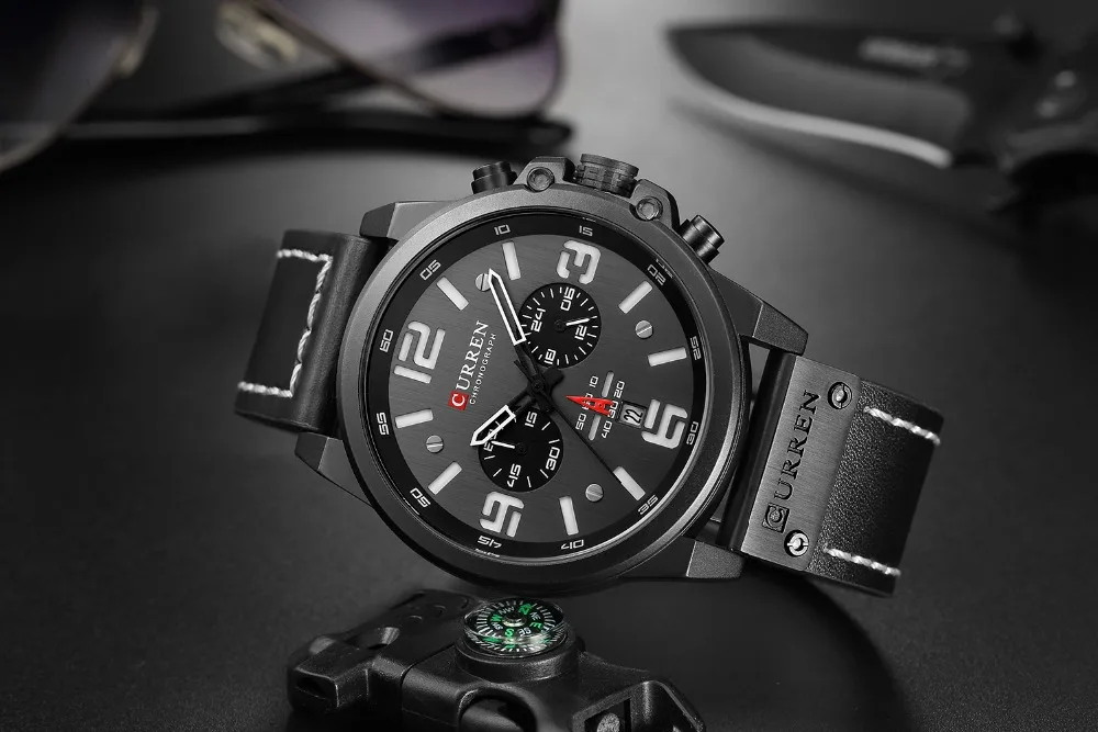 Мужские часы 2018 люксовый бренд CURREN Reloj Hombre повседневные кварцевые наручные с