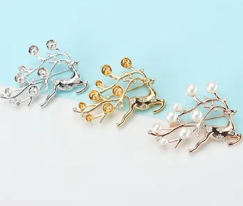 

3 Color Nice Quality Pearl Brooch Mountings, Brooch Findings, Brooch Settings Jewelry Parts Fittings Jewellery Accessories