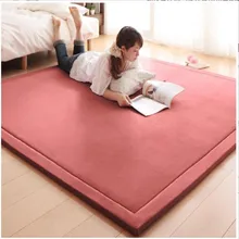 Современный минималистичный коралловый замшевый ковер татами постельный коврик для спальни гостиной утолщенный коврик