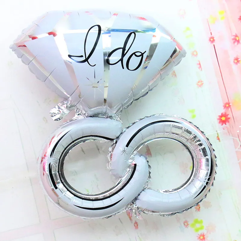 Large Size Gaint Double Ring Diamond Foil Balloons Wedding Party 