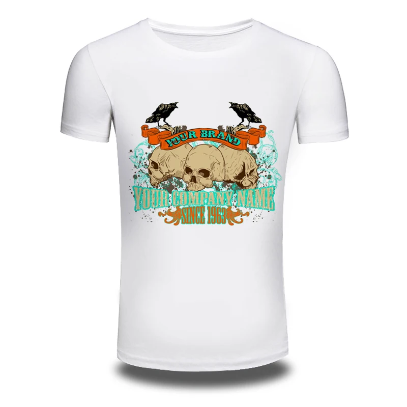 DY 125 3D Skulls Printed Oversized M 3XL font b Mens s b font Cotton T
