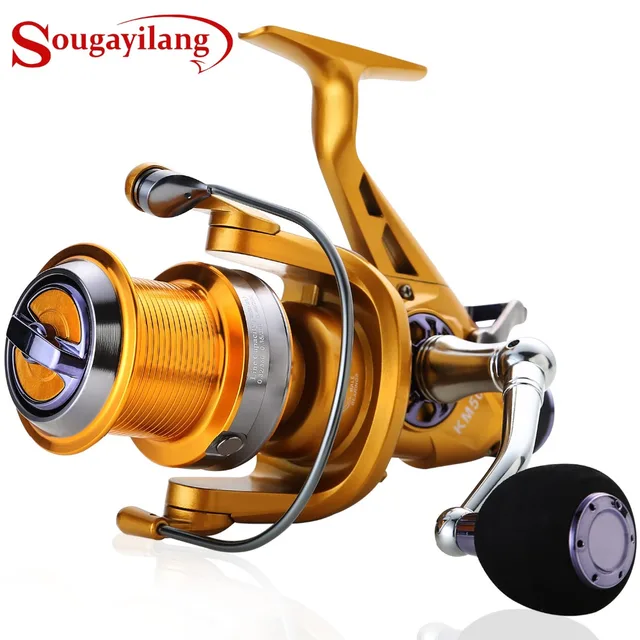 $US $20.23 Sougayilang Carp Fishing Reel CNC Metal Spool Double Brake Spinning Fishing Reel Wheel for Freshwat