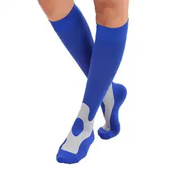 Модные унисекс Для мужчин Для Женщин ноги Поддержка стрейч Компрессионные носки ниже гетры H9