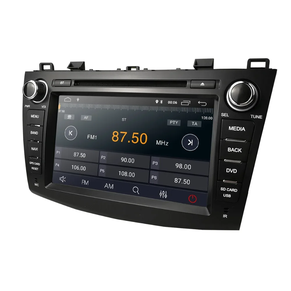 Clearance New 8" Android8.1 Car DVD Player for Mazda 3 Mazda3 2010-2013 with BT 4G Wifi Radio GPS 2GRAM SWC RDS DVR DAB DTV Mirror-Link 3