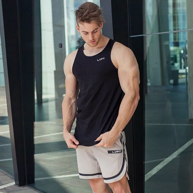 LANTECH для мужчин шорты для упражнений мышцв, бодибилдинг Jogger Фитнес Брюки Модные Повседневные Дышащие