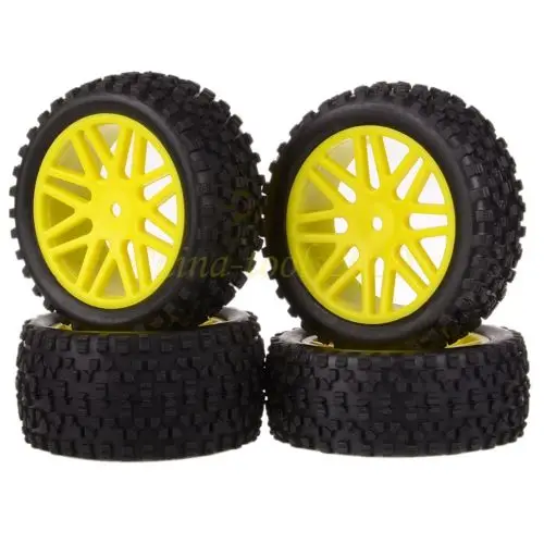 

HSP 1:10 12mm Hub Wheel Rim and Tires For RC Off-Road Buggy Yellow 66013