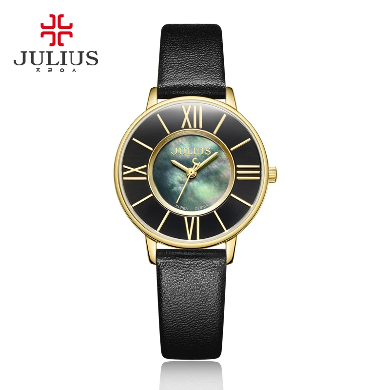 /модные женские тонкие кожаные Наручные часы Julius с циферблатом и серым розовым золотом 30 м водонепроницаемые кварцевые наручные часы в подарок