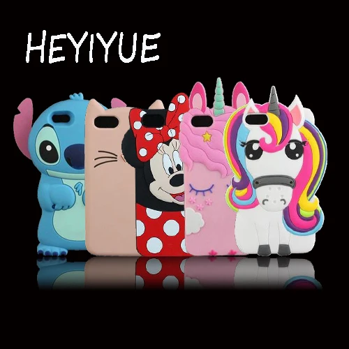 

For Huawei Enjoy 8E Lite 3D Silicon Stitch Cat Unicorn Cartoon Soft Phone Back Cover Case for Huawei Y5 2018 / Honor 7 Play