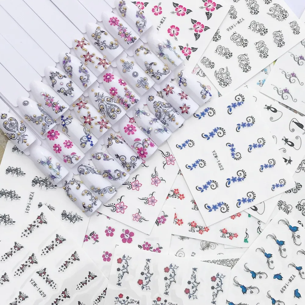 

LCJ Mixed 50 Designs Nail Art Water Transfer Sticker NEW DIY Cartoon/Flower Beauty Decals Nail Art Decorations