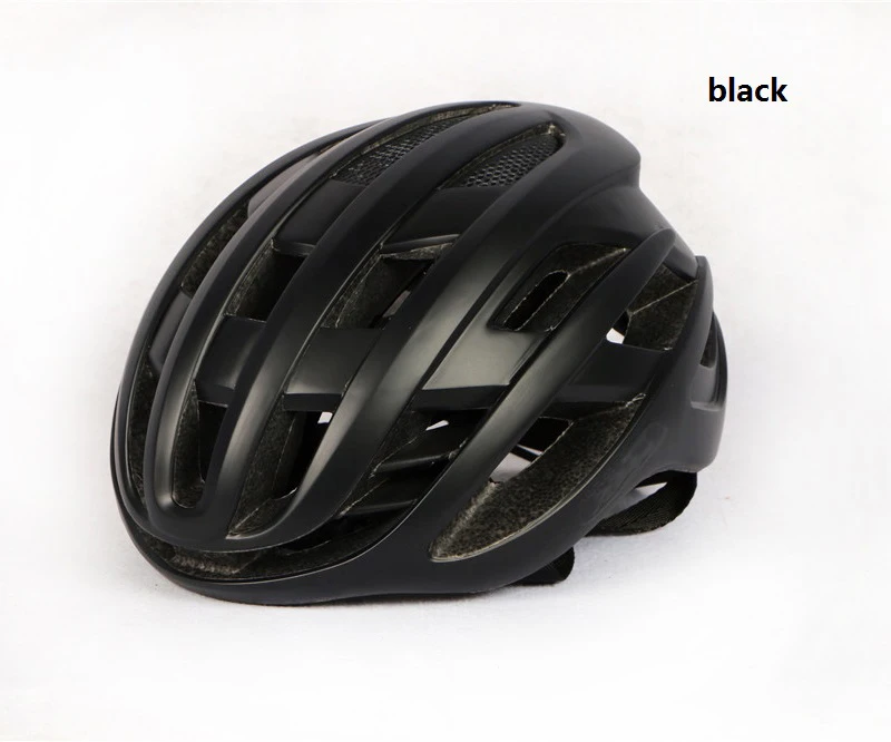 Модель, воздушный велосипедный шлем для гонок, шоссейного велосипеда, аэродинамический ветрозащитный шлем для мужчин, спортивный велосипедный шлем для Аэро, Casco Ciclismo - Цвет: black
