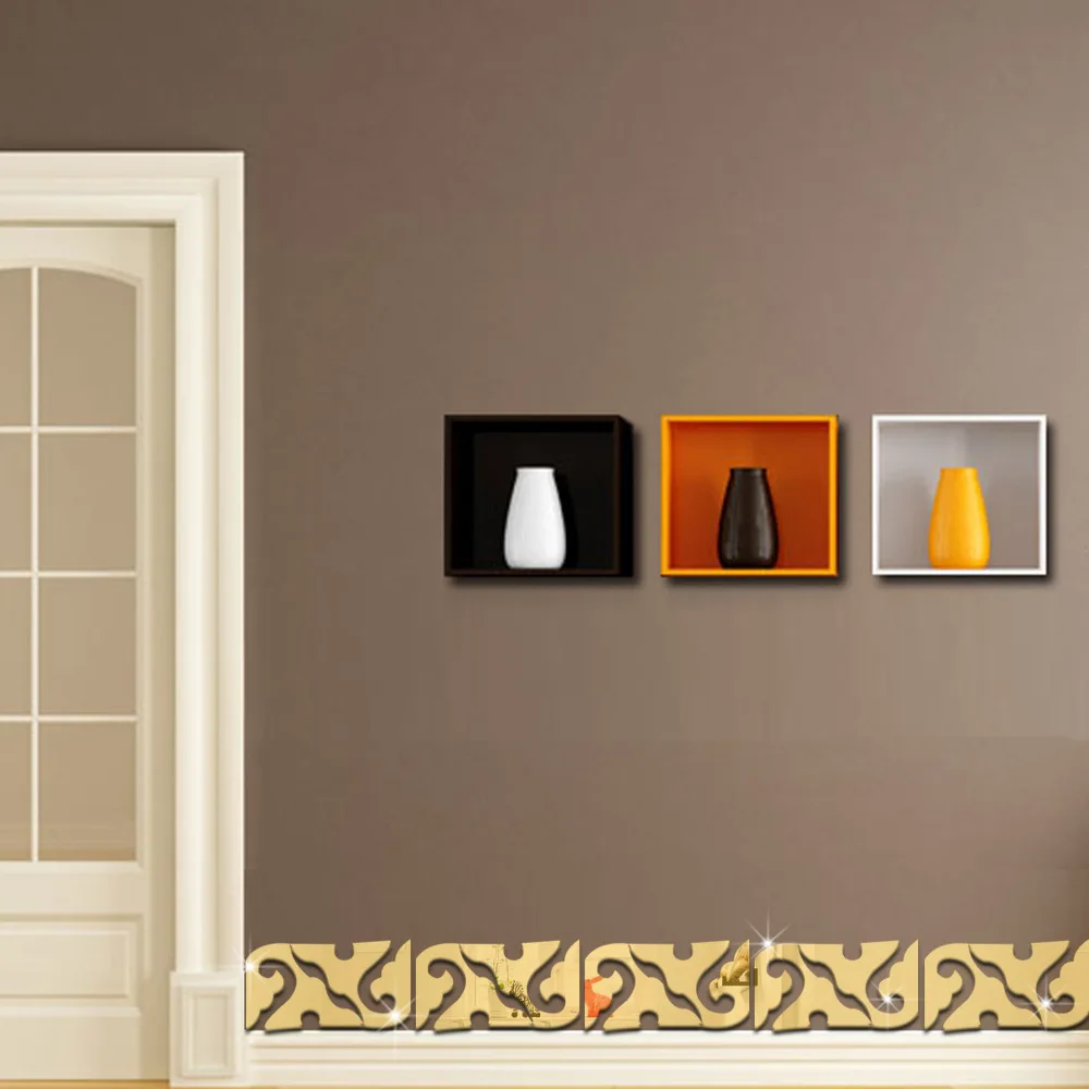 Creative Eco Mirror 3d Acrylic Waistline Skirting Board