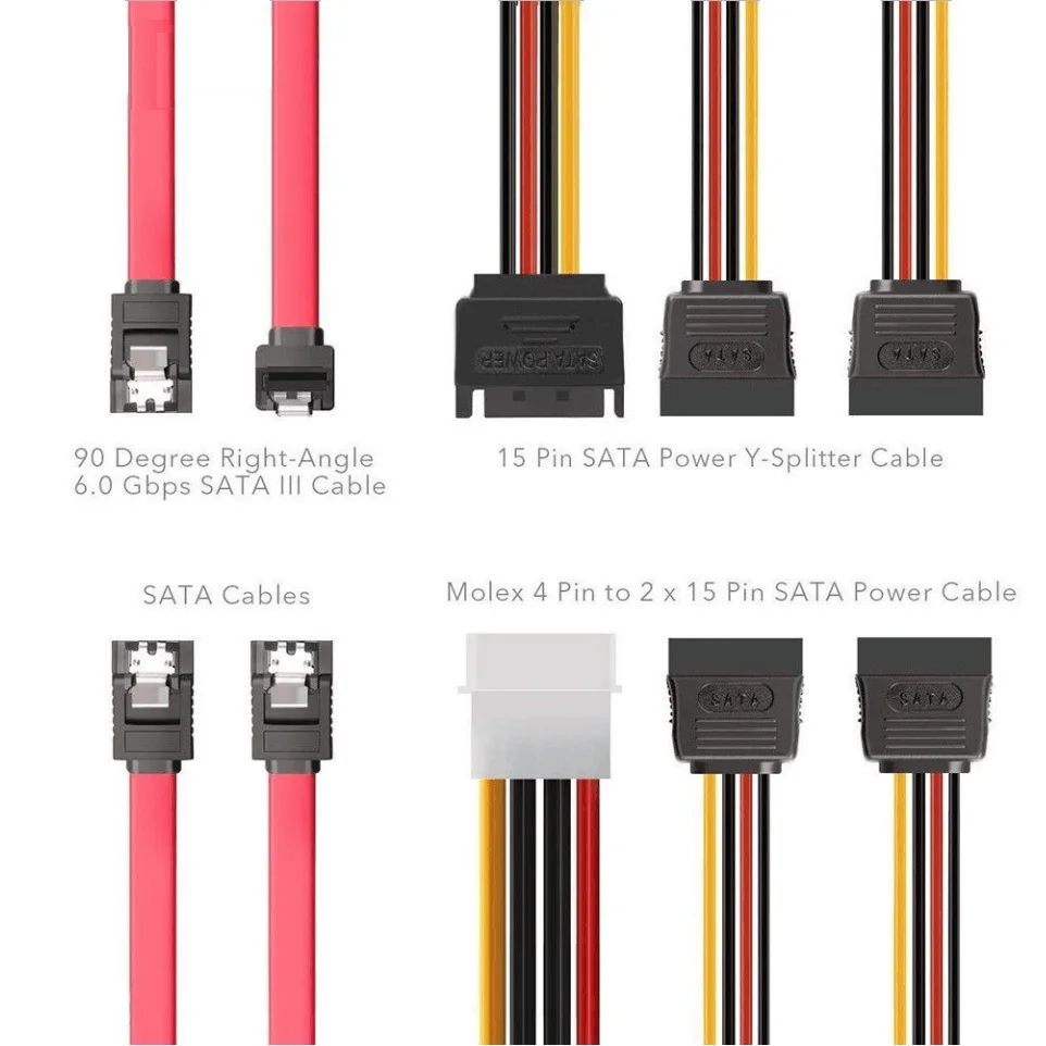 Dual SSD HDD Mounting Bracket 3 5 to 2 5 Internal Hard Disk Drive Kit Cables 3