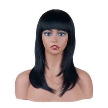 JINGFA синтетический черный фиолетовый короткий прямой Боб парики для белых/черных женщин термостойкие волосы парик