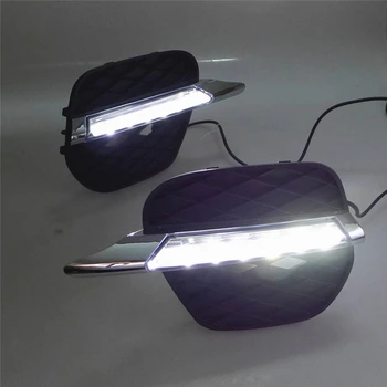 

car styling For BMW X5 E70 2011 2012 2013 LED DRL Daytime Running Light Daylight Waterproof Fog Head Lamp free shipping