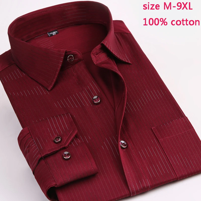 Новые осенние Рубашки в полоску с длинными рукавами из полихроматической ткани, хлопок, мужской фланелевый, высокого качества, очень большой размер, M-9XL