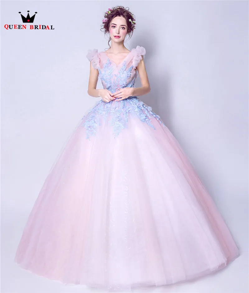 Королевские Свадебные вечерние платья, бальное платье, светильник, розовые пушистые цветы, вечерние платья, дизайн, vestido de festa JW07 - Цвет: Same as Picture