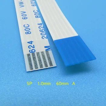 5 pcs FFC FPC piatto flessibile 5 p cavo 1.0 millimetri passo 5 pin in avanti Lunghezza 60 millimetri di Larghezza 6mm Nastro Del Cavo Della Flessione