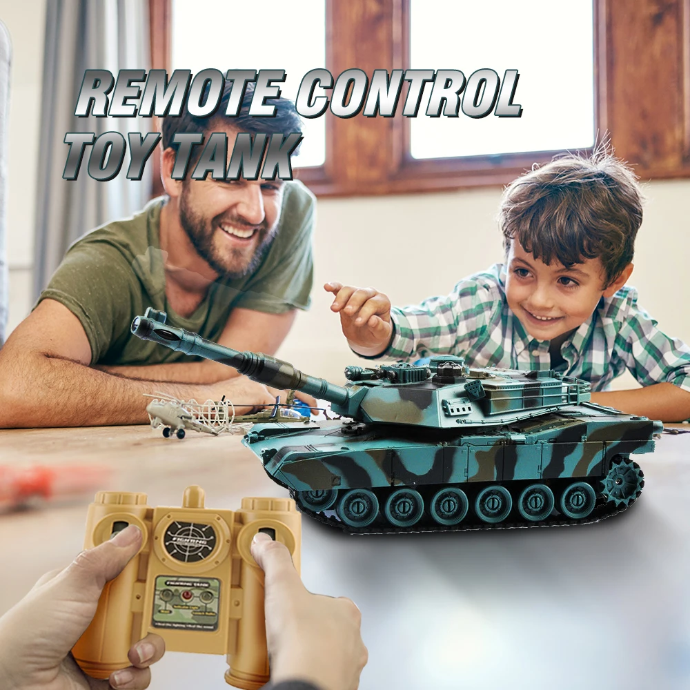 1/28 RC Tank Remote Control Toys Battle RC Tank M1A2 Automatic Presentation Tanks Via Musical Scal Rc Tank For Boys Xmas Gifts