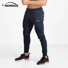 Мужские брюки для бодибилдинга, спортивные штаны, спортивные штаны, эластичные хлопковые мужские брюки для фитнеса, спортивные штаны, Мужские штаны для бега