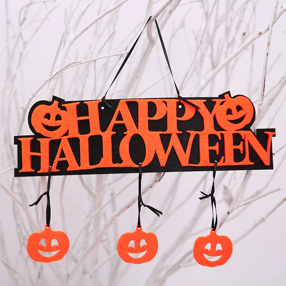 Тыква Happy Halloween висит дверная табличка тег витрина бар торговый центр Декор|Знаки