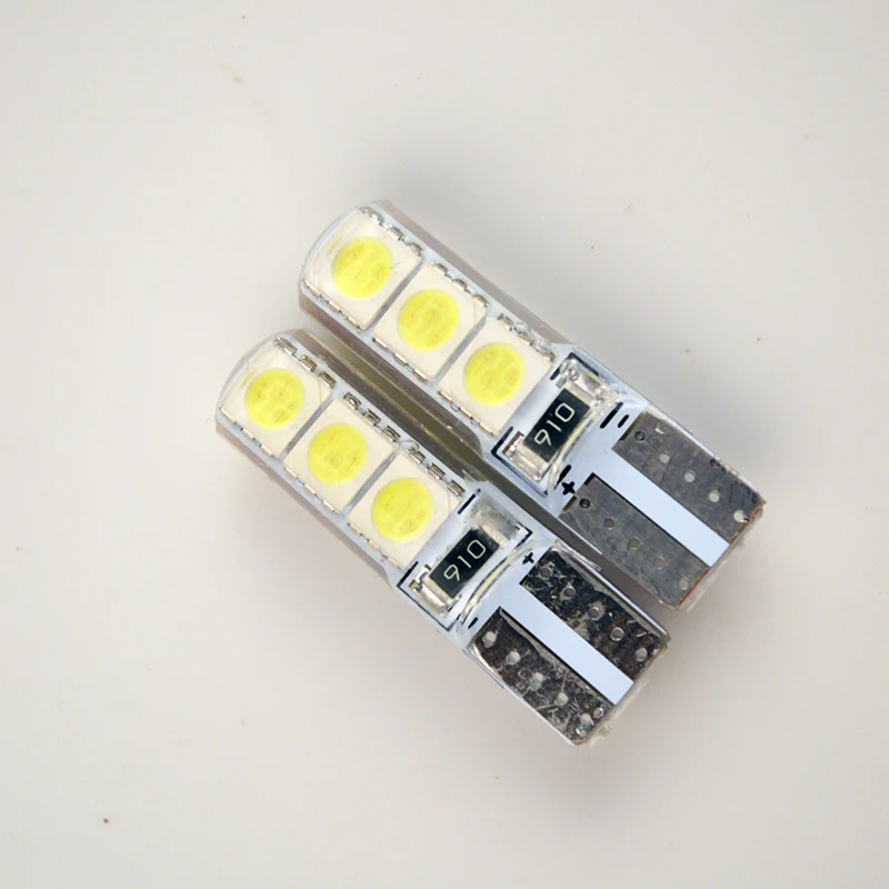 Flytop T10 194 W5W 6SMD 5050 силиконовая оболочка Светодиодный лампочки Canbus автомобиля светодиодный 1 шт