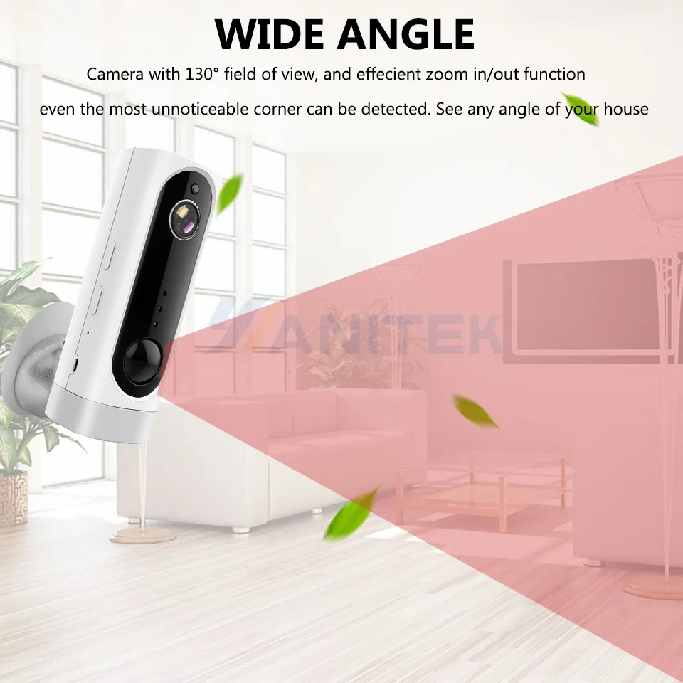 Камера Wi Fi с аккумулятором и питанием от аккумулятора 720P 1080P Full HD домашняя