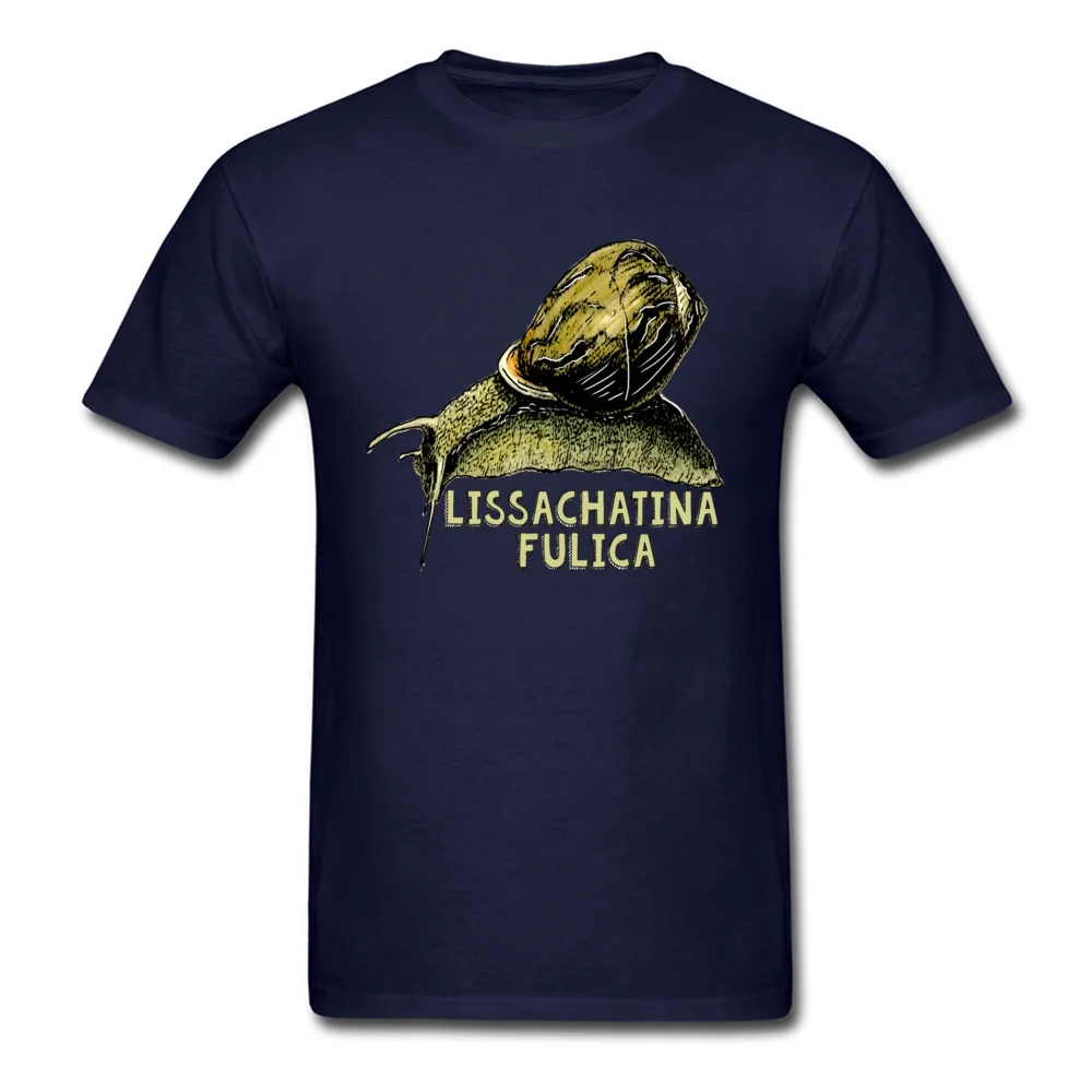 Design Personalized Tops Tees Short Sleeve for Men 100% Cotton Father Day O Neck T Shirts Slim Fit T Shirts Funky Giant African Land Snail by EncycloArt Mollusk Pet navy