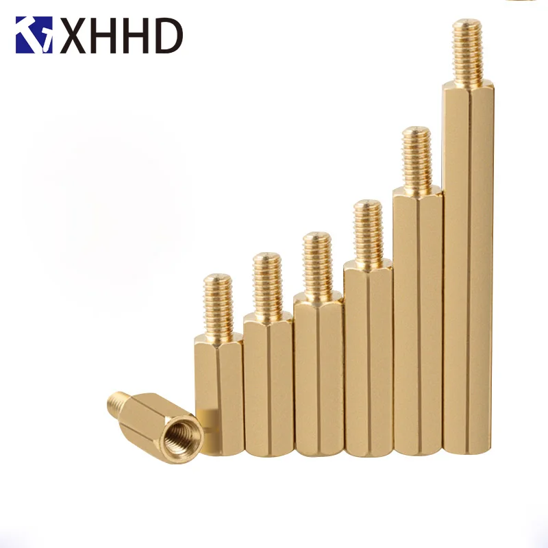 

M2.5xL Threaded 4mm/5mm/6mm Brass Male Female Knurl Standoff Mount Single Round Spacing Pillar Threaded PCB Mountboard Spacer