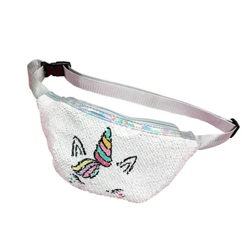 

Waist Bag Female Belt New Brand Fashion Unicorn Sequin Chest Pack Unisex Fanny Pack Ladies Waist Pack Belly Bags Purse