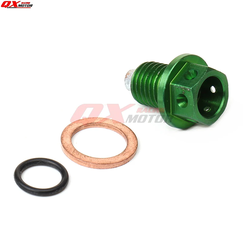

Green Megneto Engine M12 Oil Drain Plug Bolt Nut hollow Screw Washer Pit Dirt Monkey Bike ATV Quad Buggy Kart Motorcycle