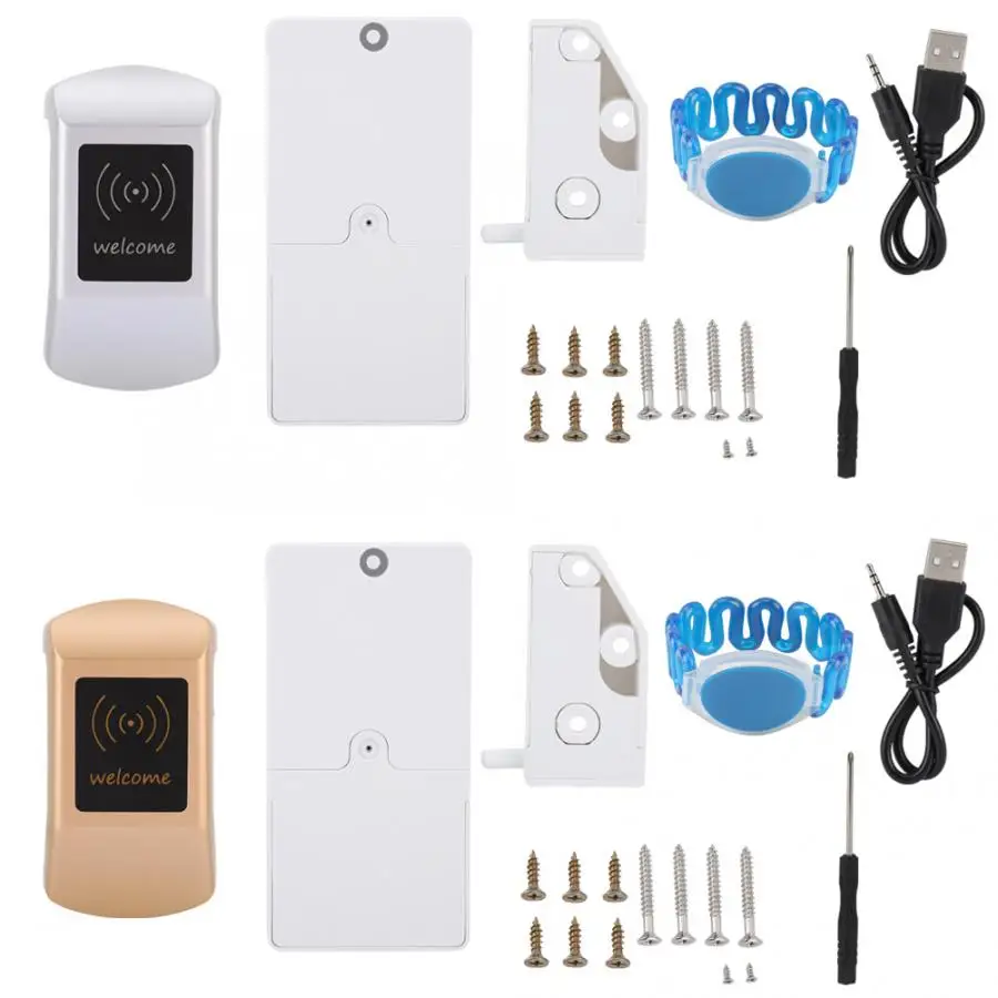 

Smart Sensor Electronic Lock File Cabinet Wardrobe Lock with U-shaped Unlock Bracelet High Quality