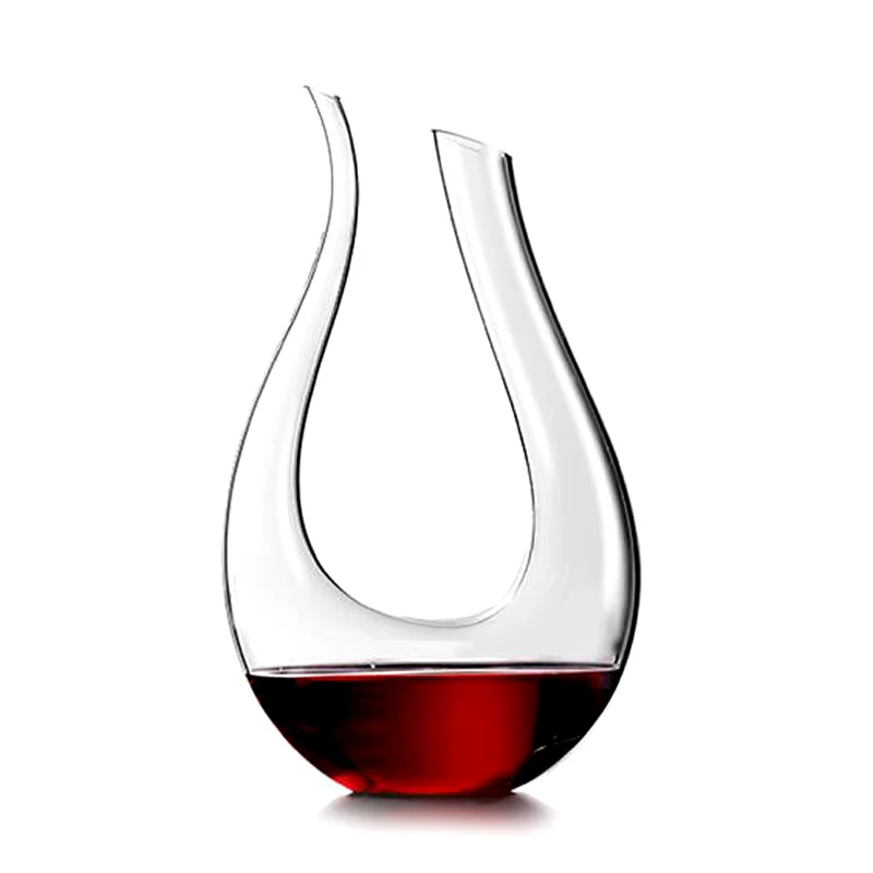 

800ml Luxurious Crystal U-shaped Glass Horn Wine Decanter Wine Pourer Red Beer Carafe Aerator Barware Bar Tool Gift