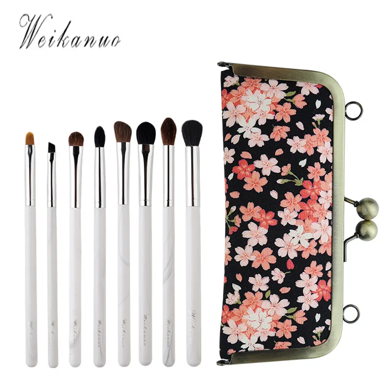 8Pcs Makeup Brushes Set Bag Foundation Brushes Kits Soft Cosmetics