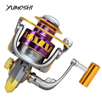 

yumoshi wheels casting spinning fishing reel 12BB+1 Full metal rocker Gapless fish carretilha Sea Rock lure type fishing