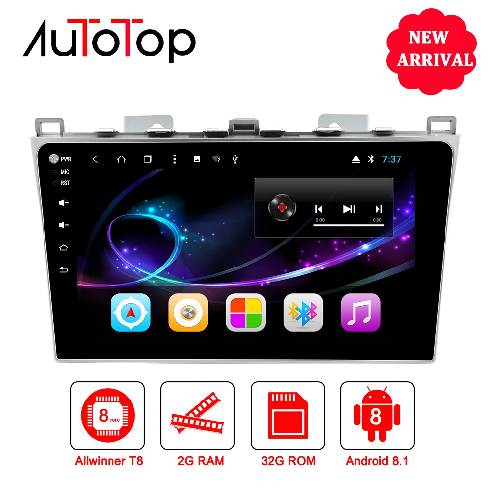 

AUTOTOP Android 8.1 Car Multimedia Player Radio Fits For Mazda 6 2008-2015 Car DVD GPS Navigation Player With DSP for Optional