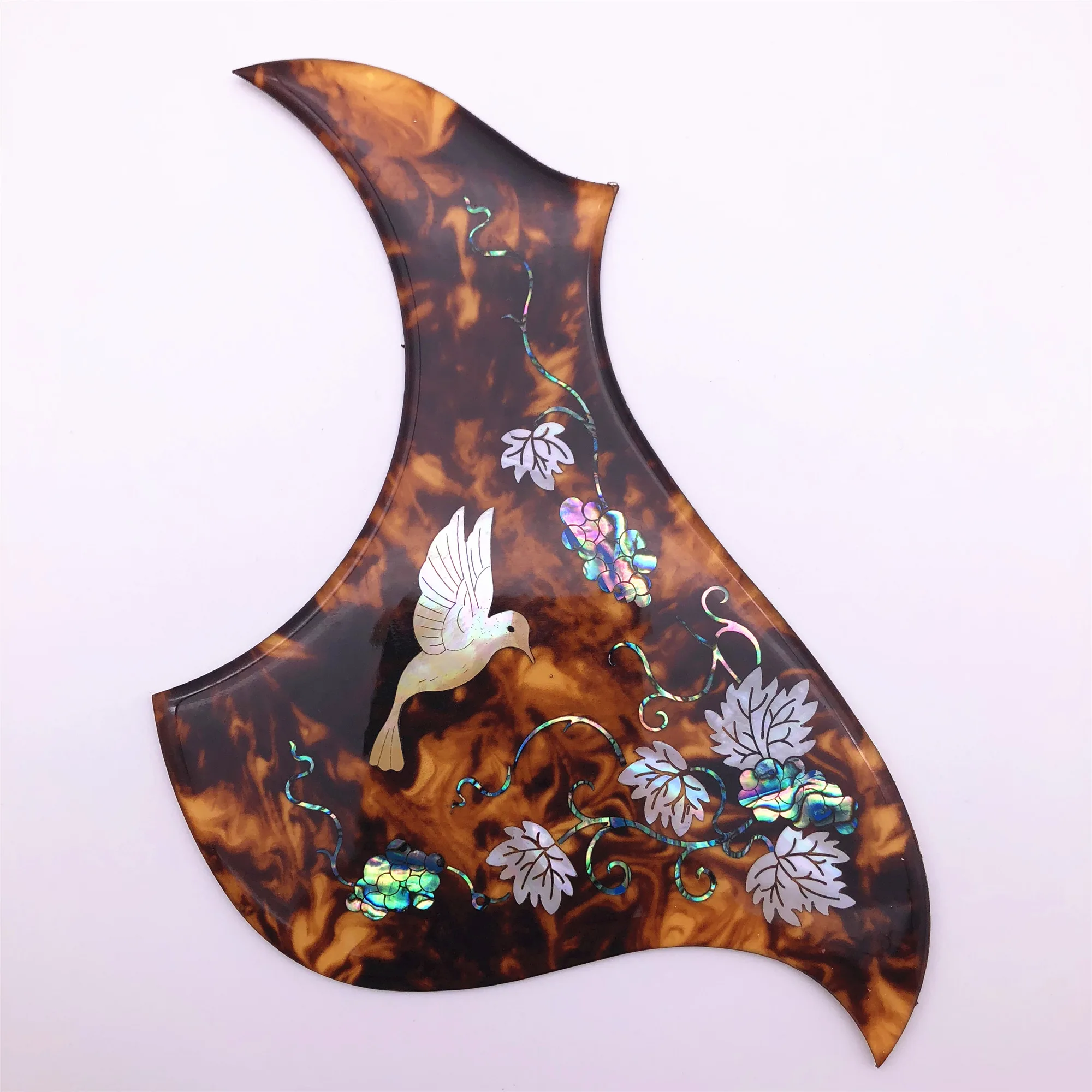 

2 mm thickness Acoustic guitar pickguard with self sticker,deluxe Abalone inlay pick guard thick celluloid pickguards for Guitar