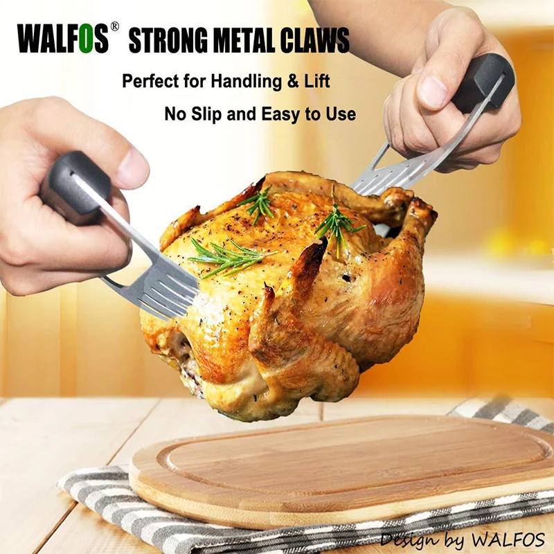 WALFOS الفولاذ المقاوم للصدأ مخالب اللحوم التقطيع الدب الكفوف شوكة شواء مخالب قوية المعادن لحم الخنزير مخلب المناولة تمزيق نحت اللحوم أدوات WALFOS الفولاذ المقاوم للصدأ مخالب اللحوم التقطيع الدب الكفوف شوكة شواء مخالب قوية المعادن لحم الخنزير مخلب المناولة تمزيق نحت اللحوم أدوات