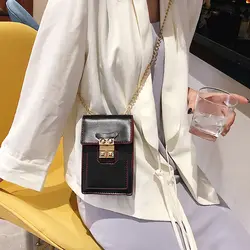 Badouqiu 2019 Дамские туфли из pu искусственной кожи Малый Сумочка дизайнер цепочкой черные женские сумки через плечо женские сумки сумка A5