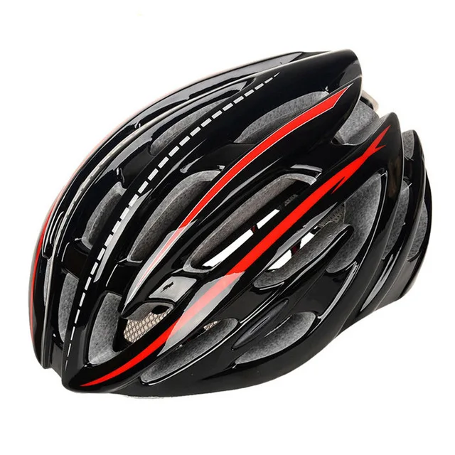 220 г Сверхлегкий светодиодный велосипедный шлем профессиональные дорожные велосипедные шлемы для велосипеда MTB 54-59 см Casco Ciclismo PC+ ПСВ 5 цветов - Цвет: BlackRed