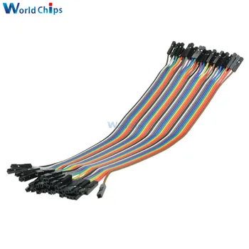 

40PCS Dupont Wire Color Connector Cable 2.54mm 1P - 1P For Arduino