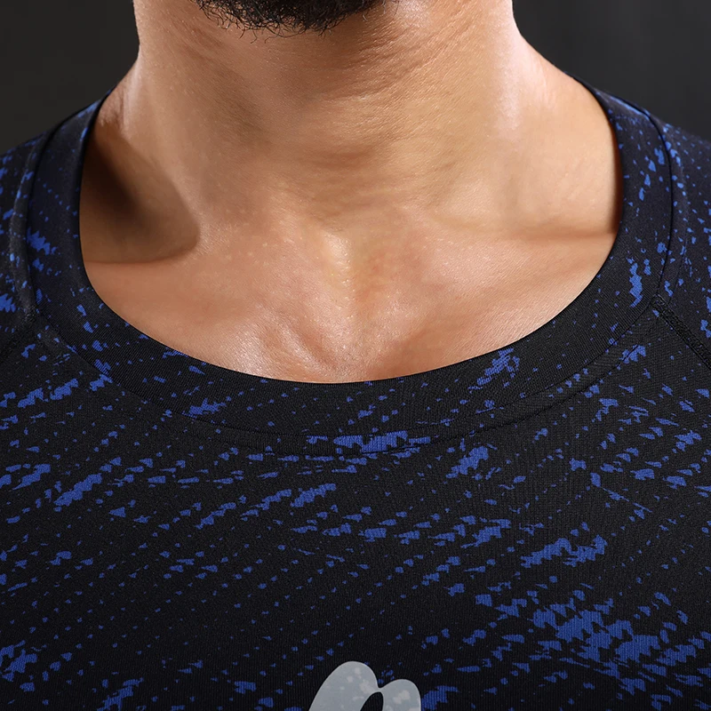 NANSHA Мужская компрессионная рубашка с длинным рукавом дышащая быстросохнущая футболка Бодибилдинг Тяжелая атлетика базовый слой фитнес облегающие Топы