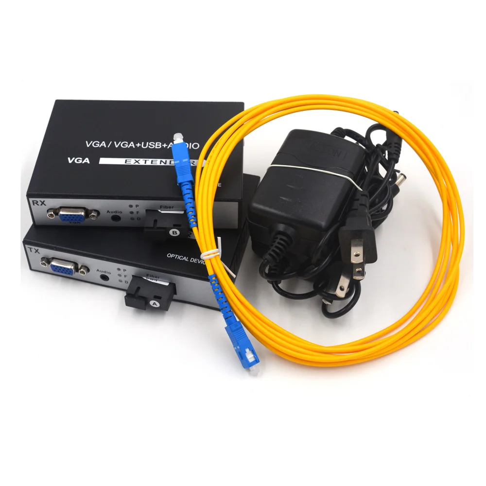 High Quality 1080P VGA Extenders TX/RX Kits Fiber