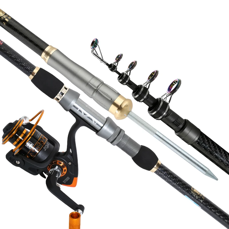  Carbon Fiber Super Hard Fishing Rod Set with Reel Ultra Light Stream Seapole Pesca Carp Rock Throwi