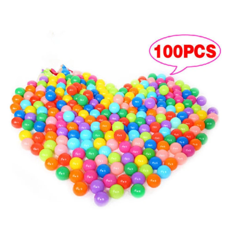 

100PCS Kids Soft Play Balls Paly Toys FUN Swim Pit Ball Pool Plastic Ball Boys