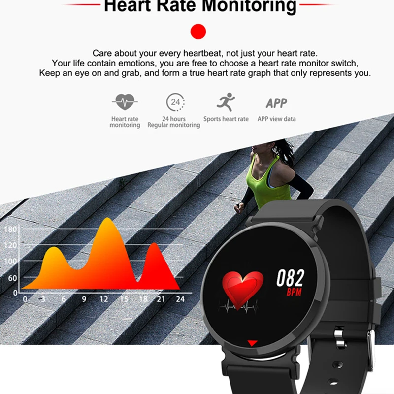 Heart Rate Monitor Smart Watch Color IPS Screen Pedometer Calorie Sport Fitness Watch Clock Blood Pressure Oxygen Smart Watch