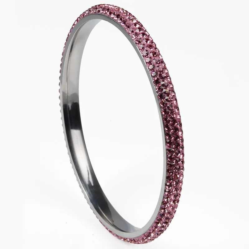 Chanfar красочные 3 со стразами в ряд проложили нержавеющая сталь браслет для женщин подарок Wedd ювелирные изделия