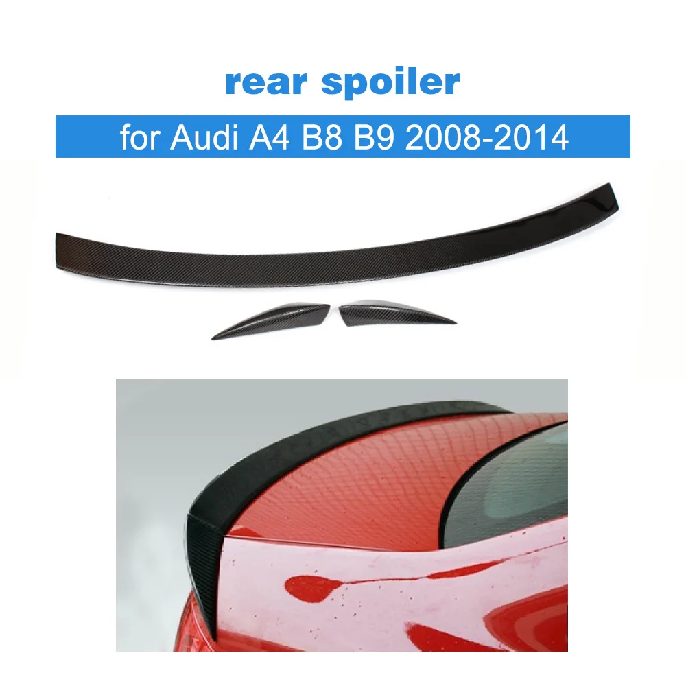 

Carbon Fiber Car Rear Trunk Spoiler for Audi A4 B8 B9 2009 - 2016 Boot Spoiler Trunk Wing Lip